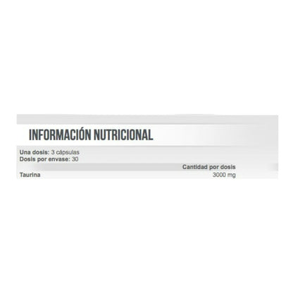 Taurina 3000MG 90 Cápsulas de Scitec Nutrition – imagen 2