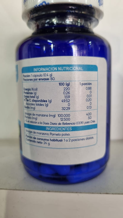 Vinagre de manzana con pomelo 60 cápsulas Suplalim - vista 2