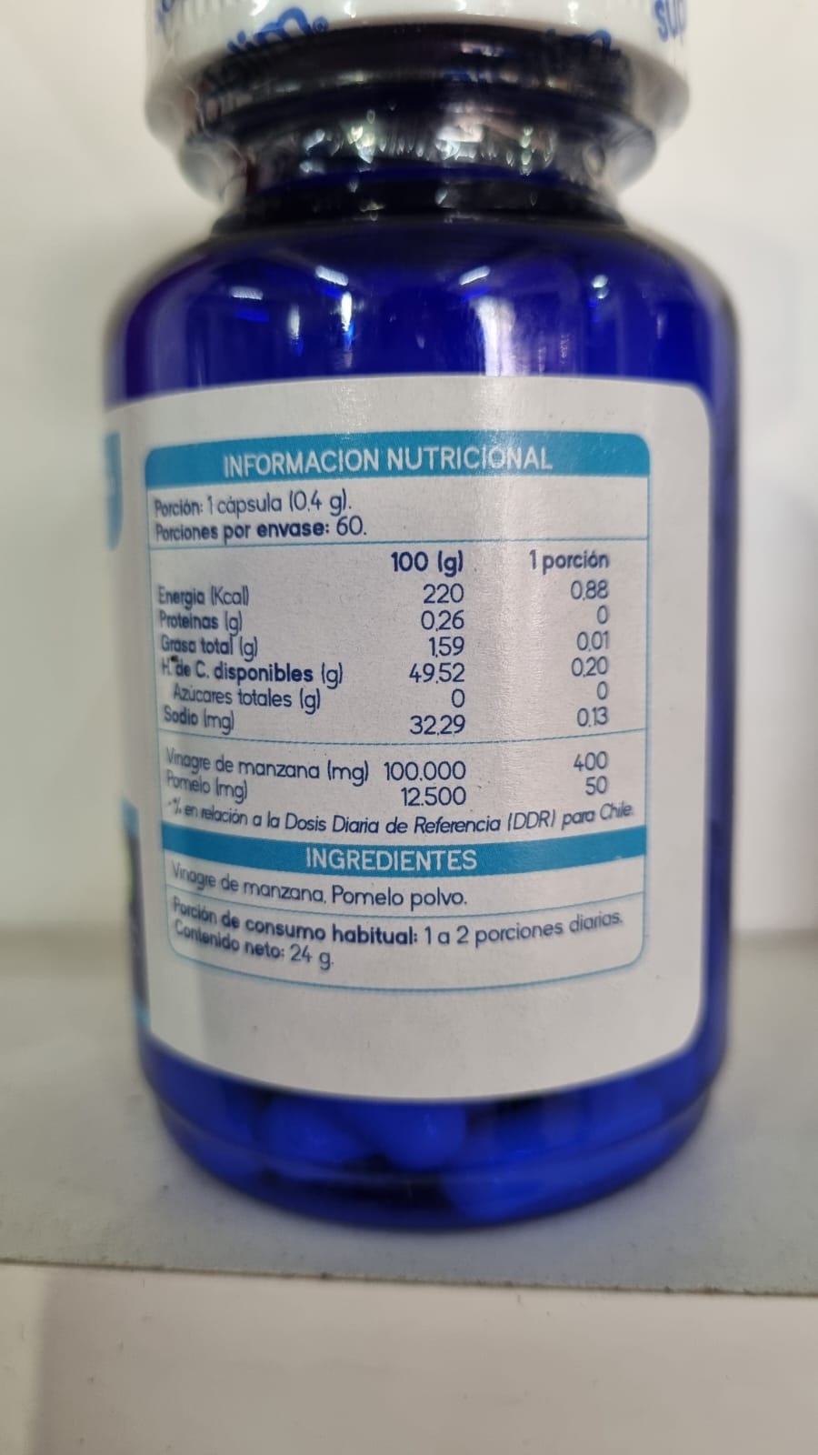 VINAGRE DE MANZANA 60 CAPSULAS - SUPLALIM