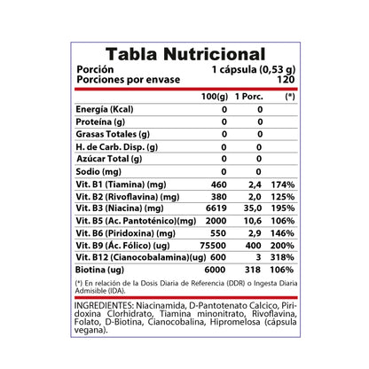 Complejo B Vitta B-Complex 120 cápsulas Winkler Nutrition - vista 3