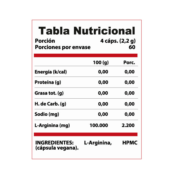 L-ARGININA THOR 240 CAPSULAS - WINKLER NUTRITION