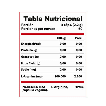 L-Arginina Thor 240 cápsulas Winkler Nutrition - vista 2
