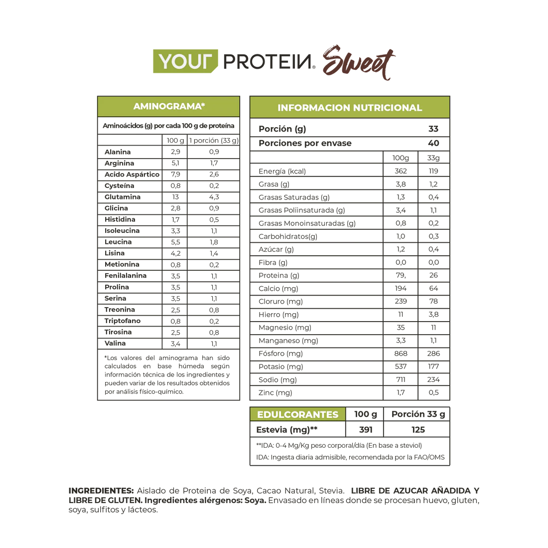 PROTEINA SWEET VEGAN - YOUR PROTEIN