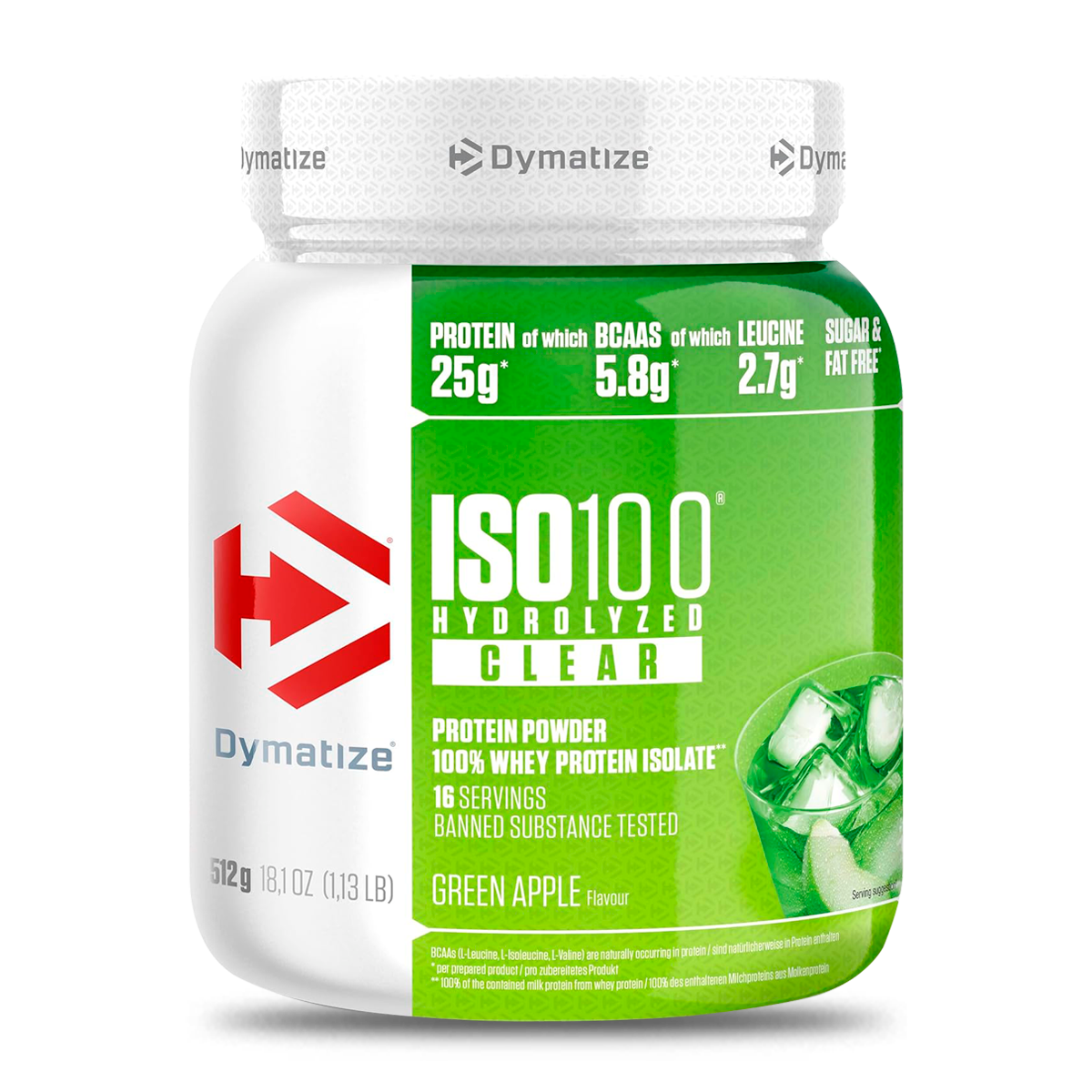 ISO 100 HYDROLYZED CLEAR 512GR - DYMATIZE