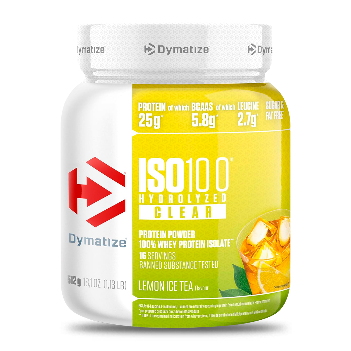 ISO 100 HYDROLYZED CLEAR 512GR - DYMATIZE