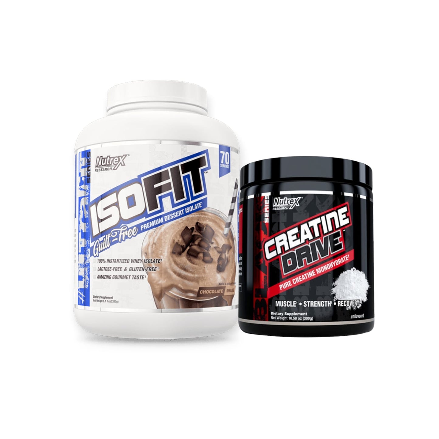 PACK PROTEINA ISOFIT 5.1LBS 70SV + CREATINA DRIVE 300GR - NUTREX