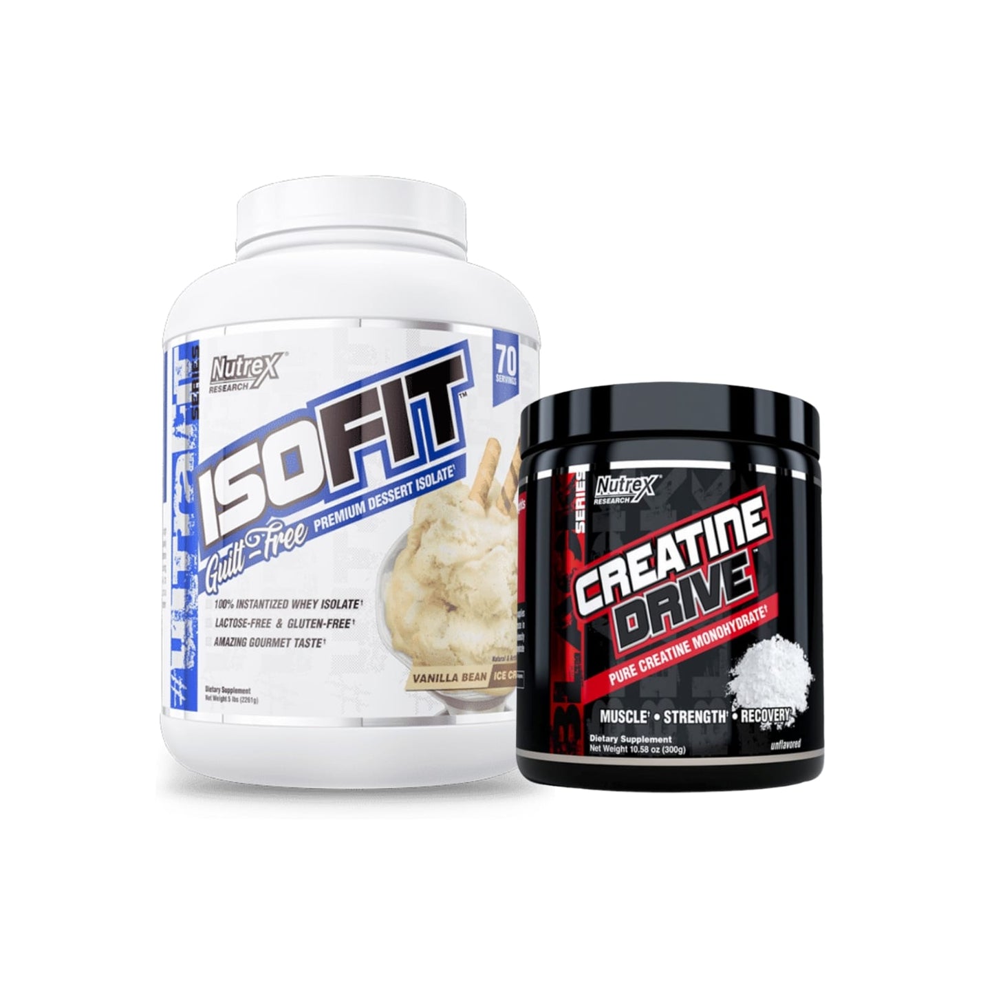 PACK PROTEINA ISOFIT 5.1LBS 70SV + CREATINA DRIVE 300GR - NUTREX