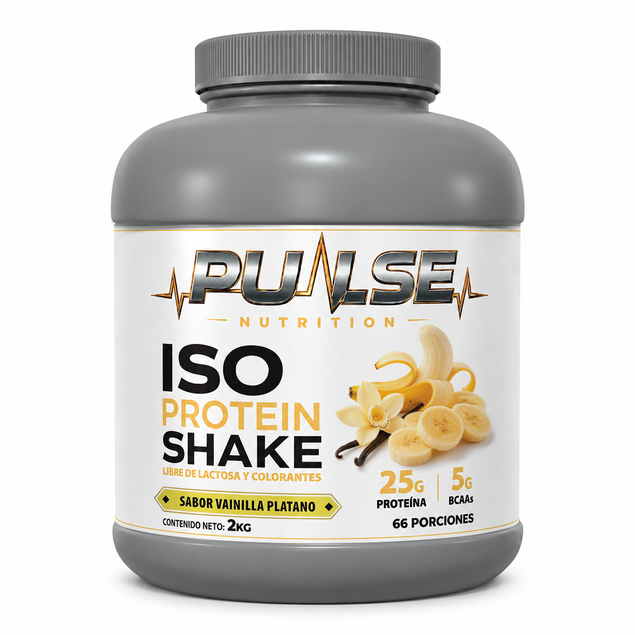 PROTEINA ISO SHAKE 2KG 66 SERVICIOS - PULSE NUTRITION