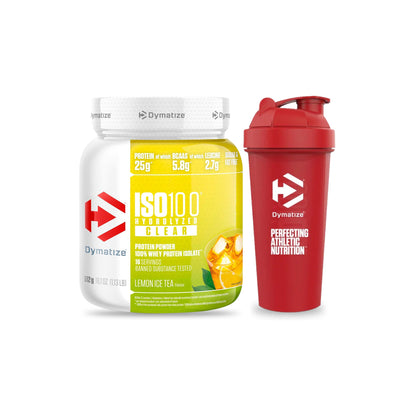 PACK PROTEINA ISO 100 HYDROLYZED CLEAR 512GR + SHAKER - DYMATIZE