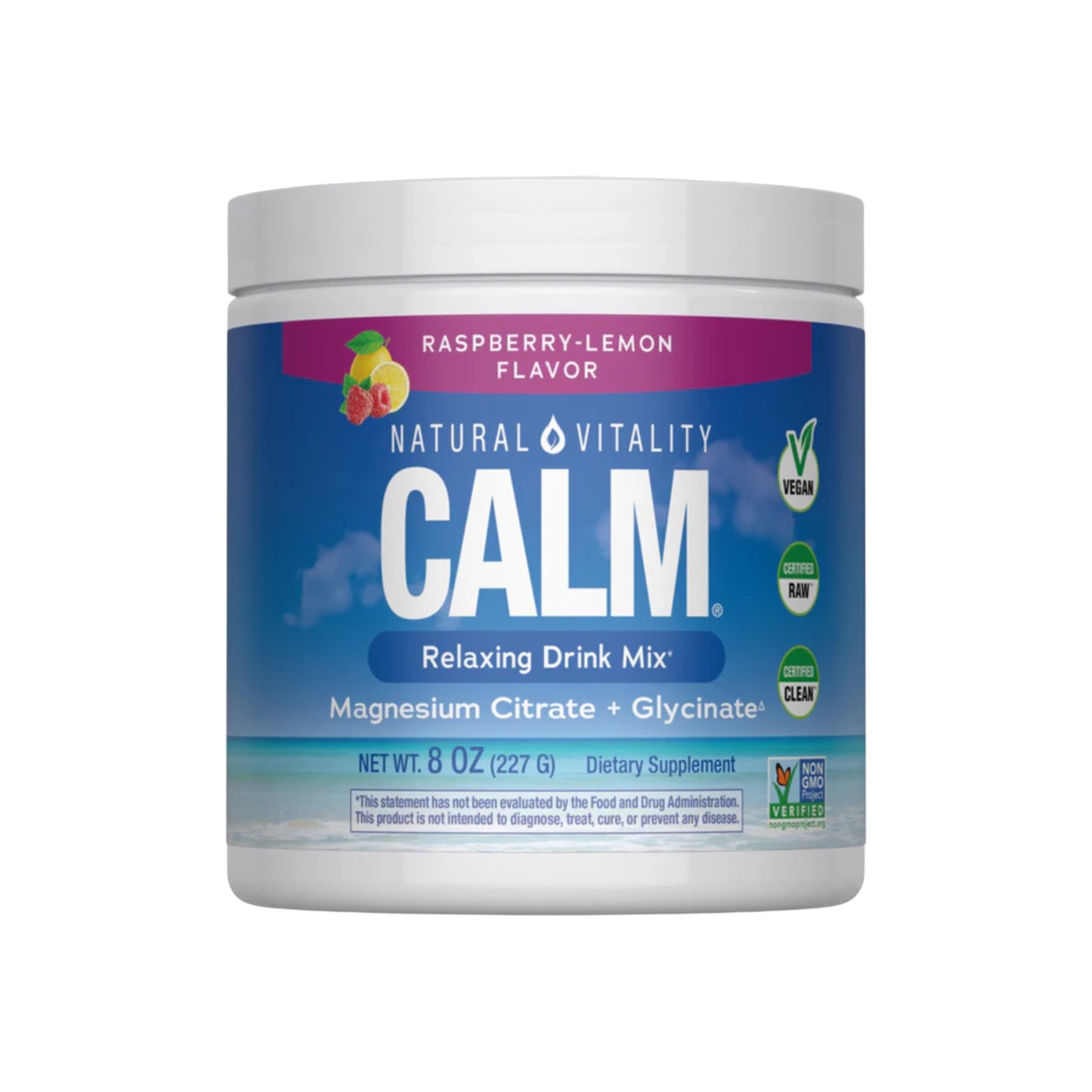 MAGNESIO CITRATO CALM EN POLVO RASPBERRY LEMON - NATURAL VITALITY