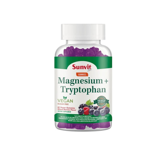 MAGNESIO + TRIPTOFANO 6O GOMITAS VEGANAS MIX BERRIES -SUNVIT