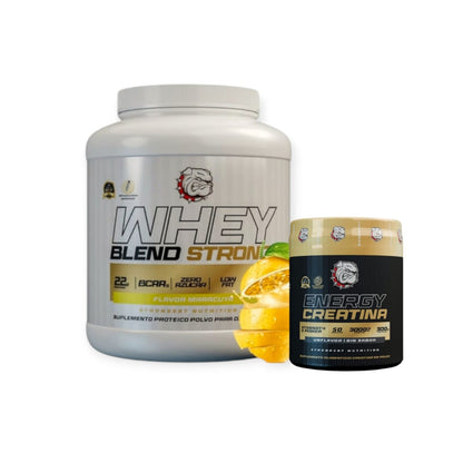 Pack Proteína Whey blend 2 kg + creatina Energy 300 g sin sabor – Strongest