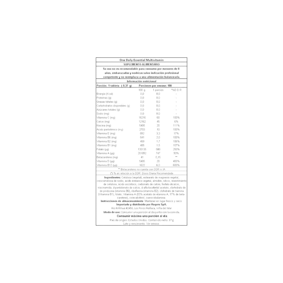 MULTIVITAMINICO ONE DAILY 100 MINI TABLETAS - NATURE'S TRUTH
