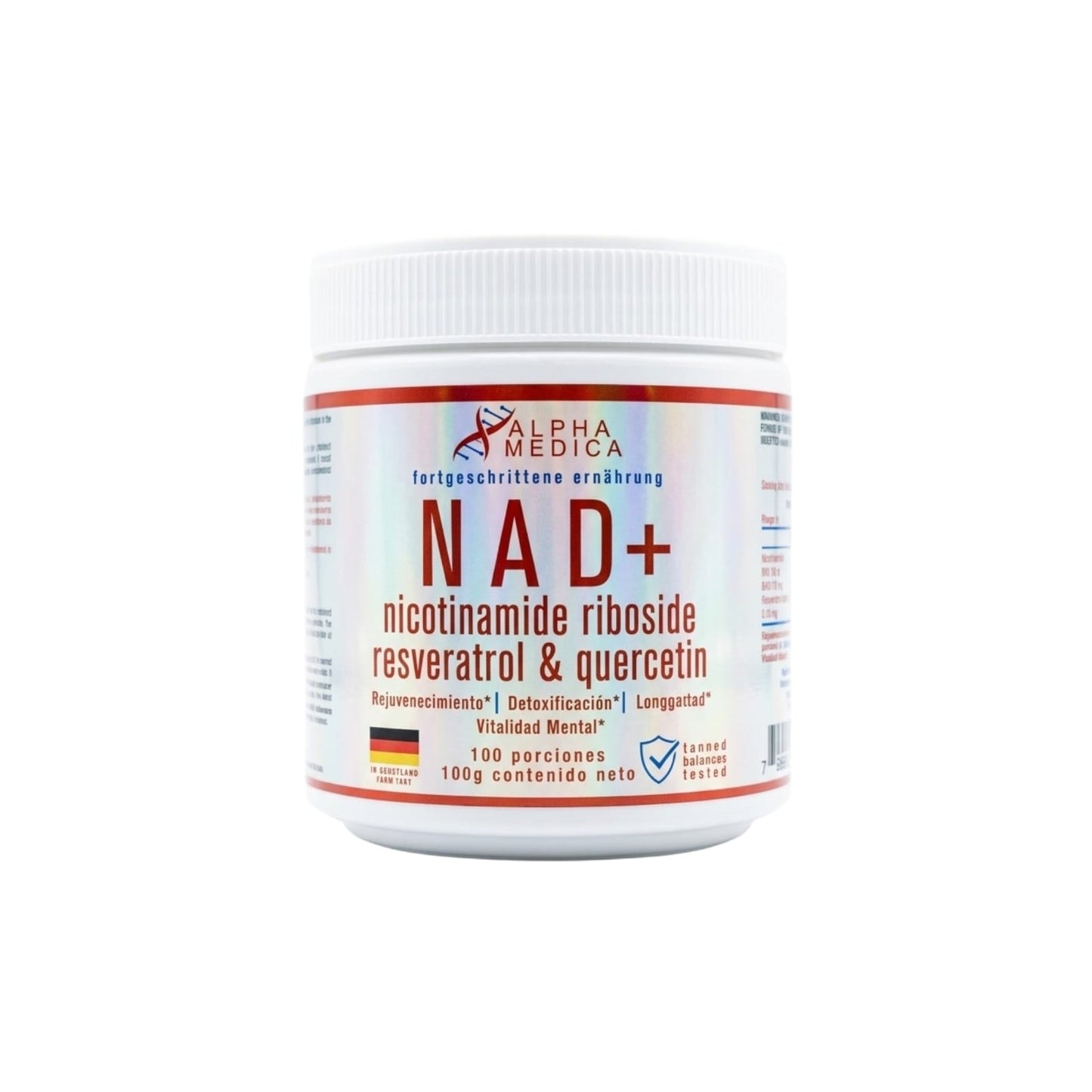 NAD+ Y RESVERATROL 100 SERVICIOS - ALPHA MEDICA