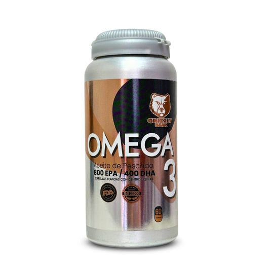 OMEGA 3 800 EPA / 400 DHA 60 CAPSULAS - GRIZZLY BEAR