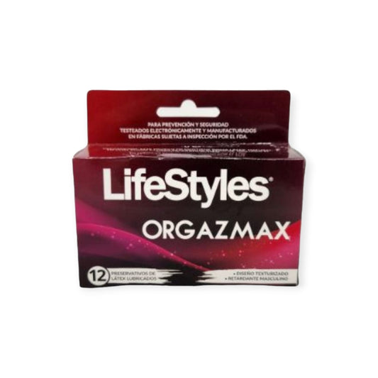 PRESERVATIVOS ORGAZMAX 12 UNIDADES - LIFESTYLES