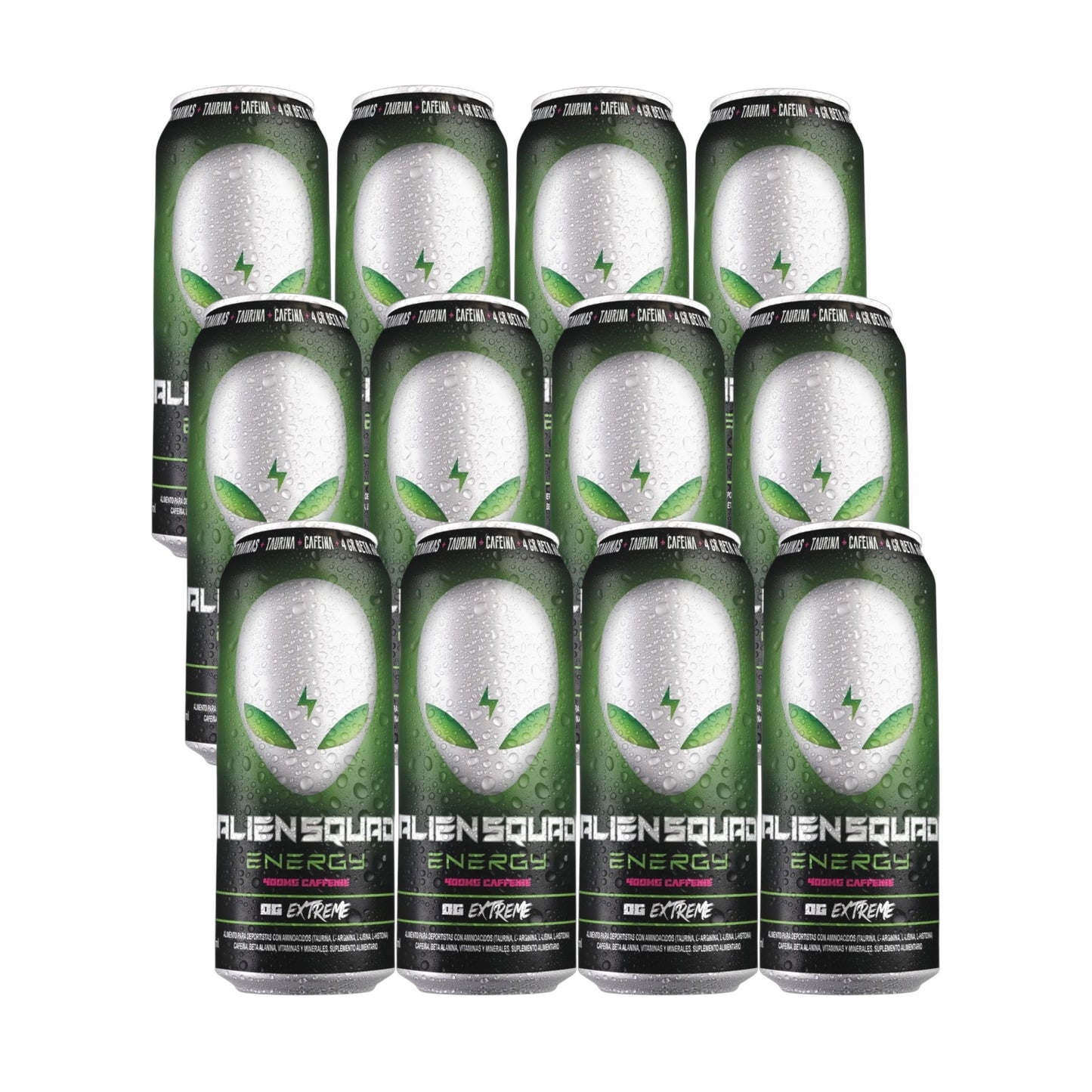 PACK X12 PRE ENTRENO LIQUIDO 473ML - ALIEN SQUAD ENERGY