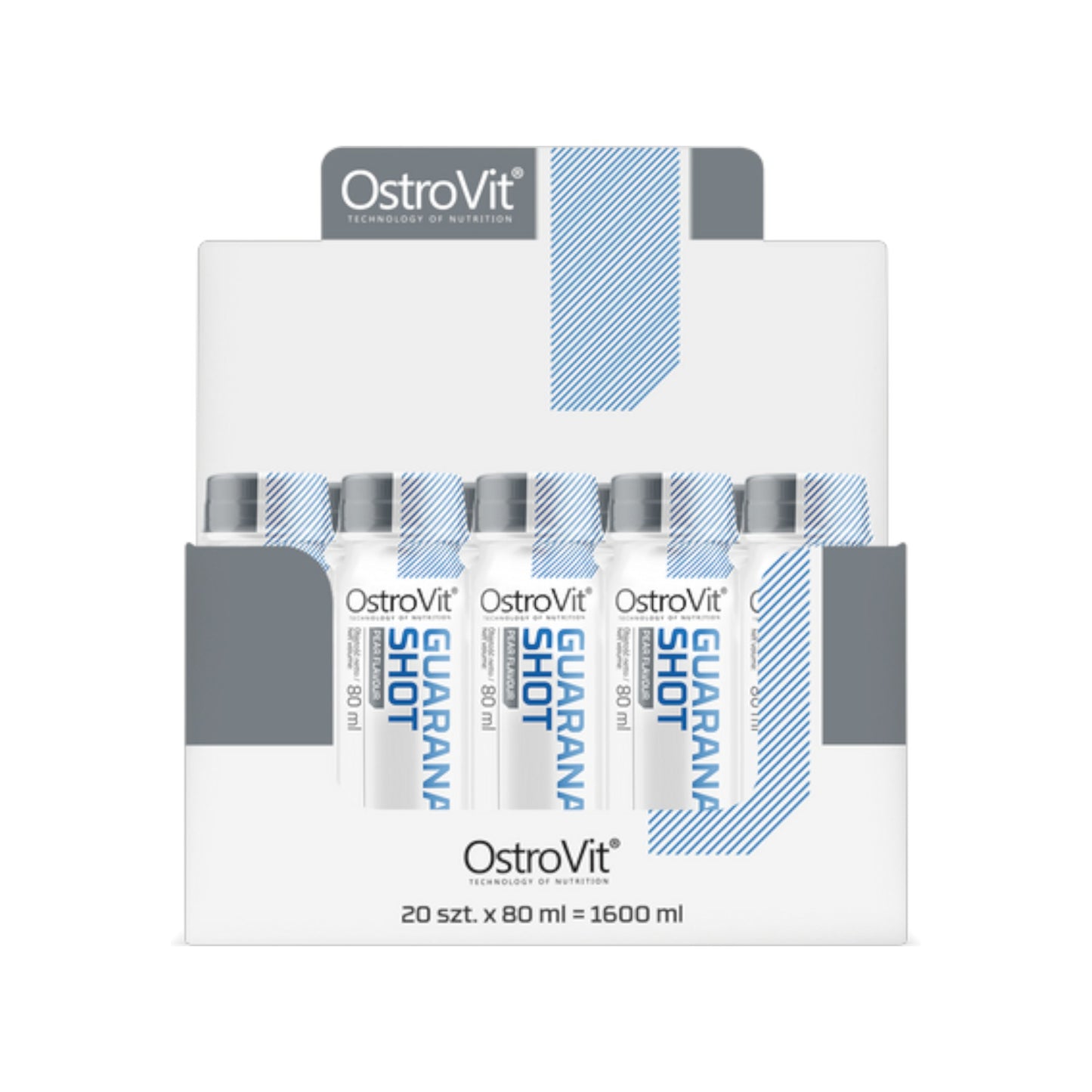 PACK 20 GUARANA SHOT 80ML PEAR FLAVOUR - OSTROVIT