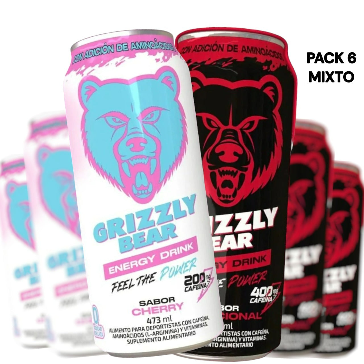 PACK 6 ENERGETICAS - GRIZZLY BEAR