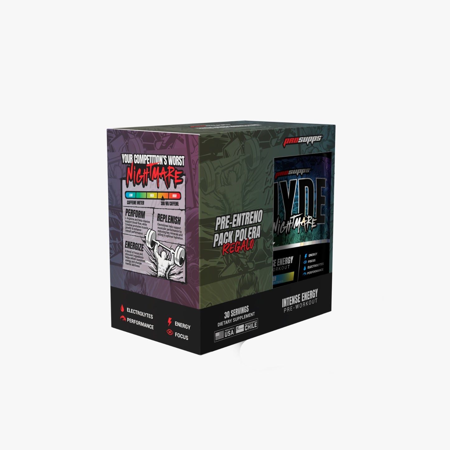 PACK PRE ENTRENO MR HYDE NIGHTMARE + POLERA - PROSUPPS