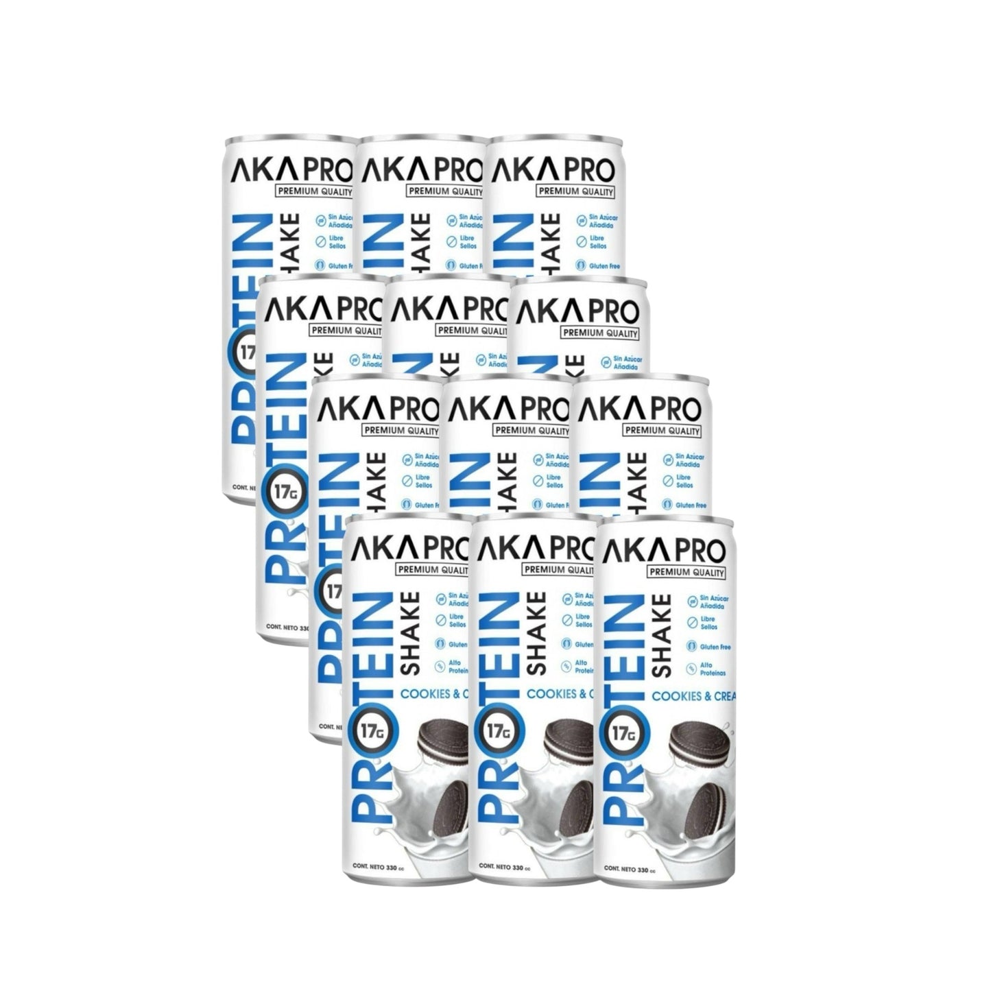 PACK X12 PROTEIN SHAKE 330ML - AKAPRO