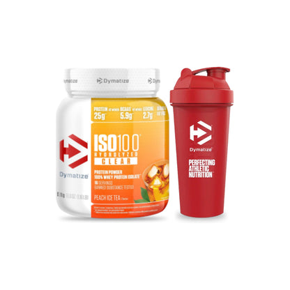 PACK PROTEINA ISO 100 HYDROLYZED CLEAR 512GR + SHAKER - DYMATIZE