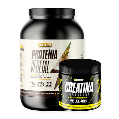 Pack Proteína vegetal Gohard + creatina monohidrato 300 g