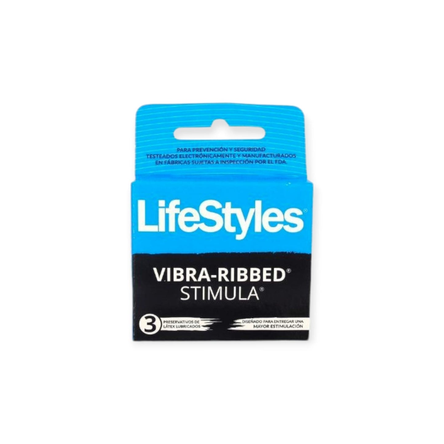 PRESERVATIVOS VIBRA-RIBBED 3 UNIDADES - LIFESTYLES