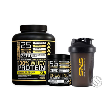Pack Proteína 100% Whey Protein 5 lb + creatina 60 servicios + shaker – Briahlabs