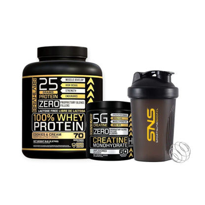 Pack Proteína 100% Whey Protein 5 lb + creatina 60 servicios + shaker – Briahlabs