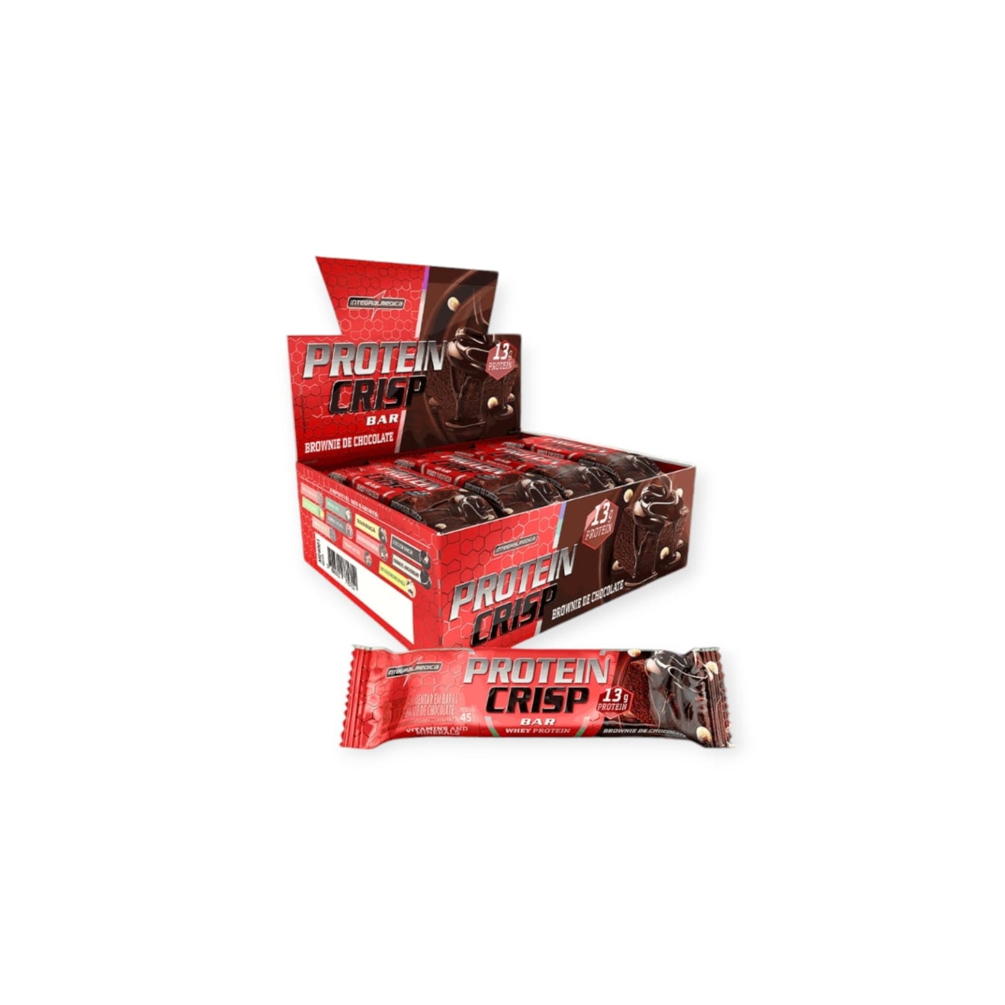 BOX 12 BARRAS PROTEIN CRIPS BAR - INTEGRALMEDICA
