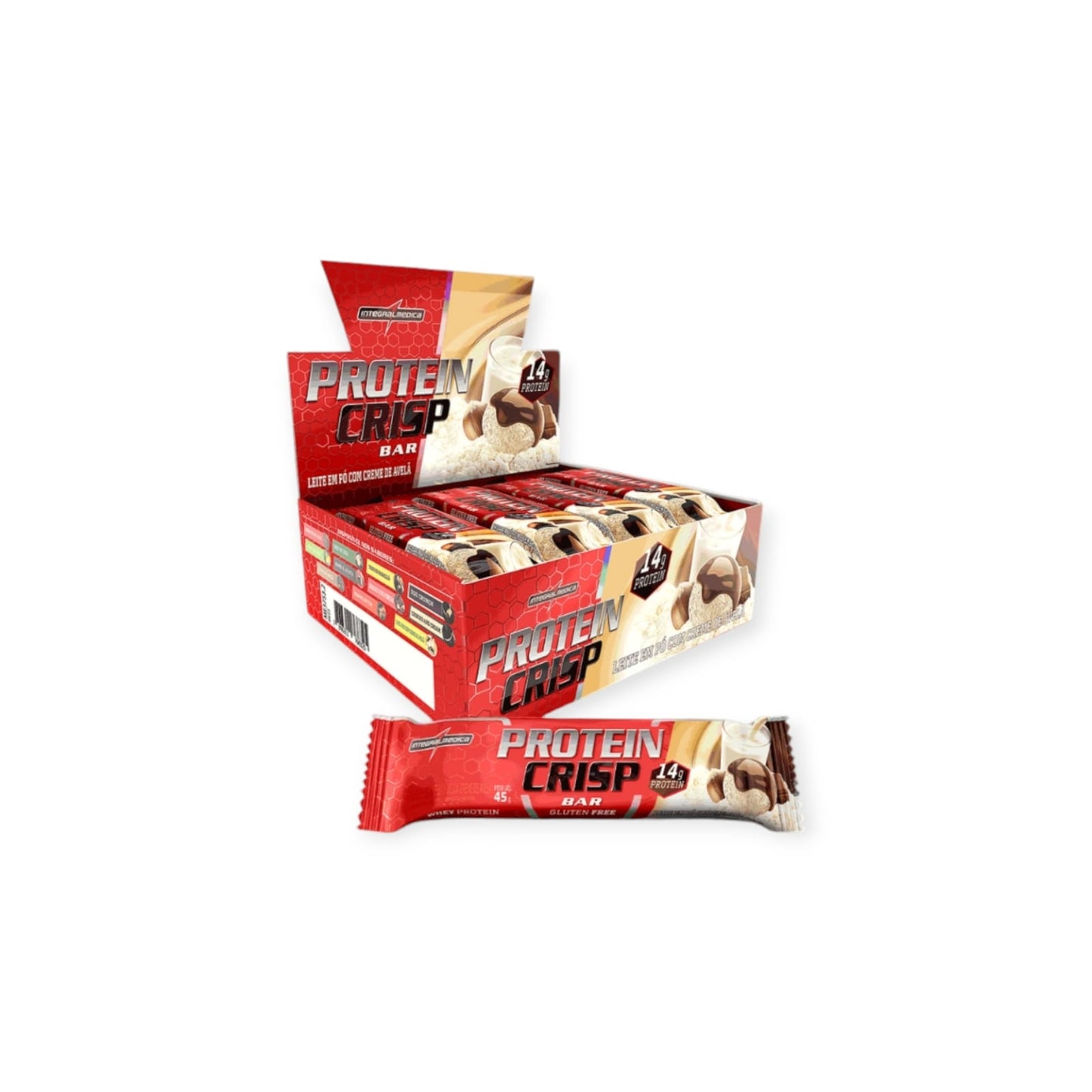 BOX 12 BARRAS PROTEIN CRIPS BAR - INTEGRALMEDICA