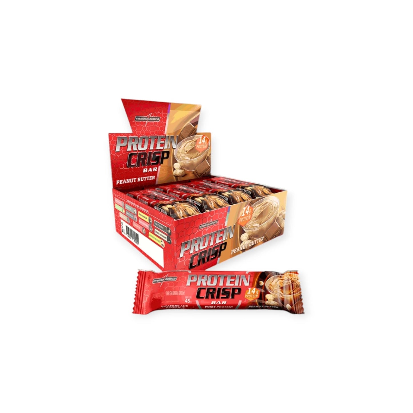 BOX 12 BARRAS PROTEIN CRIPS BAR - INTEGRALMEDICA