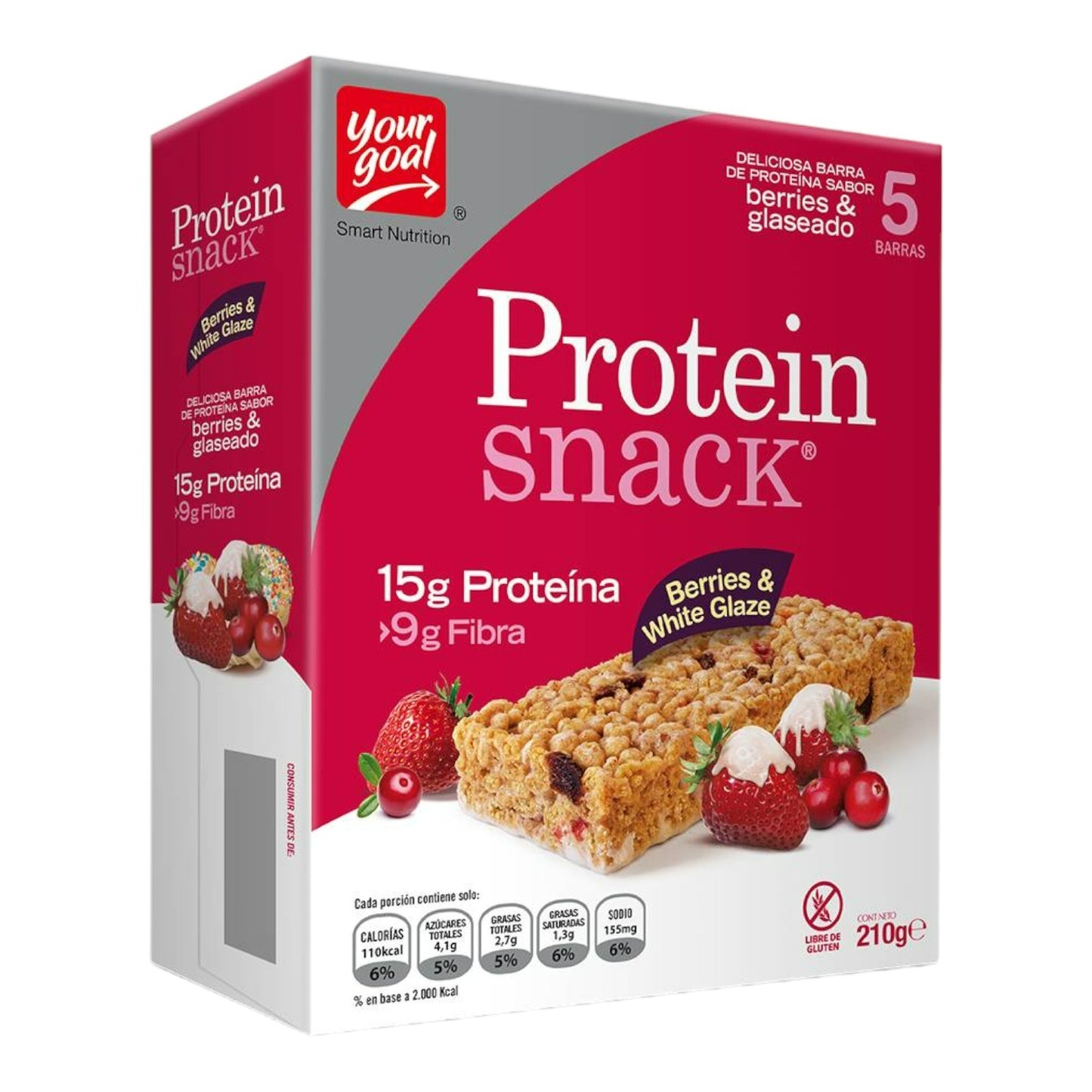BOX DE 5 BARRAS PROTEIN SNACK 15G - YOUR GOAL