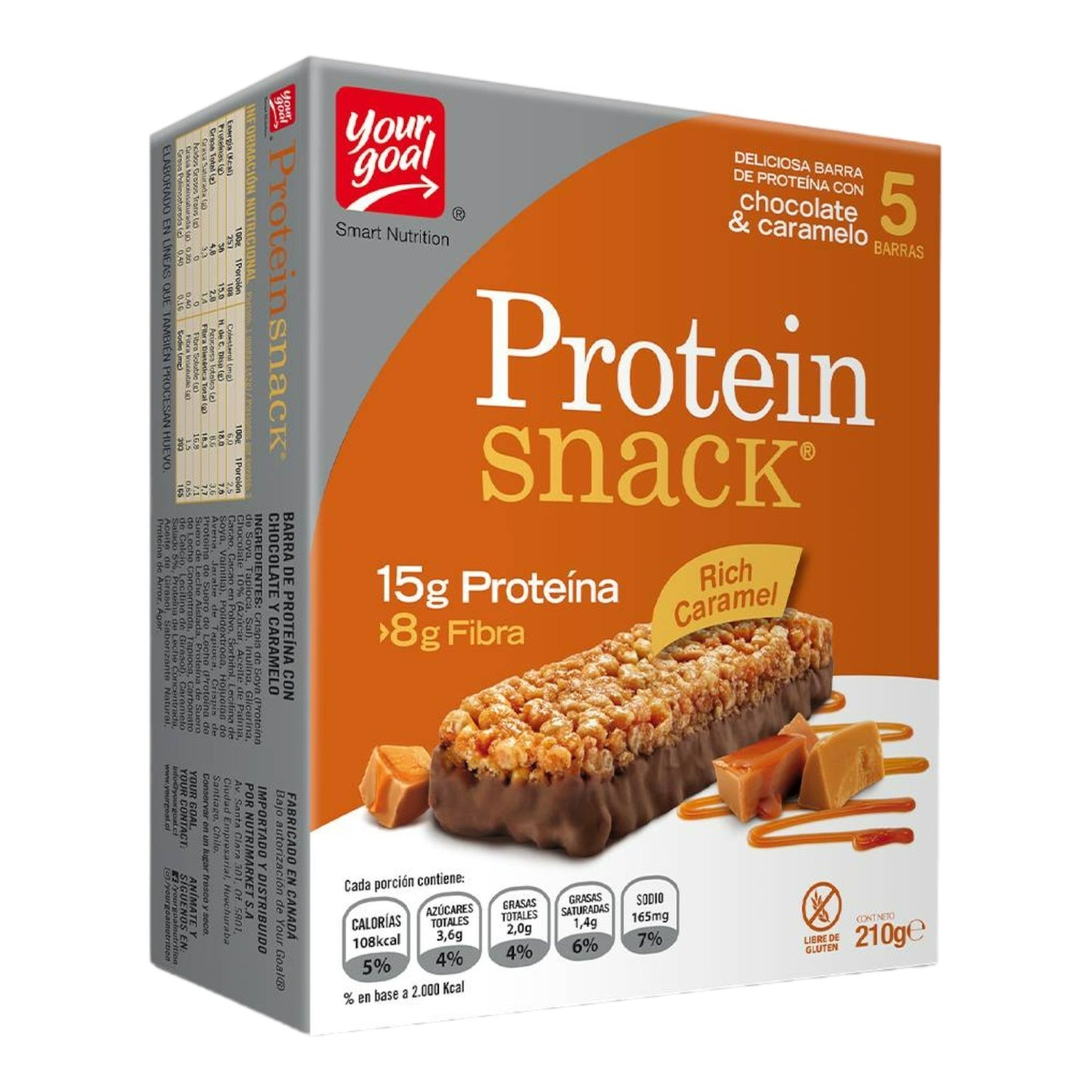 BOX DE 5 BARRAS PROTEIN SNACK 15G - YOUR GOAL