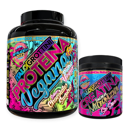Pack proteína vegana 5.2 lb + creatina monohidrato 80 servicios – Italo Grottini