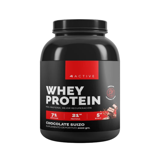 Proteína Whey 4Active 2 kg sabor Chocolate Suizo