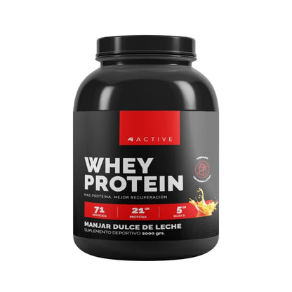 Proteína Whey 4Active 2 kg sabor Manjar Dulce de Leche