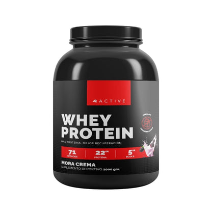 Proteína Whey 4Active 2 kg sabor Mora Crema