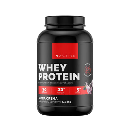 Proteína Whey 4Active 840 g sabor Mora Crema