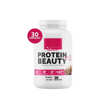 Pack Proteína Beauty 870 g + creatina 300 g sin sabor + shaker – 4Active