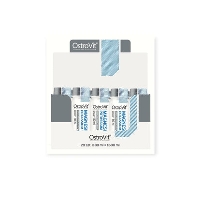 PACK 20 SHOT DE MAGNESIUM POTASSIUM + B6 LIMÓN GRAPE 80 ML C/U – OSTROVIT – OstroVit