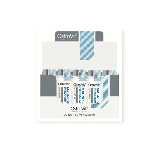 PACK 20 SHOT DE MAGNESIUM POTASSIUM + B6 LIMON GRAPE 80ML C/U  - OSTROVIT