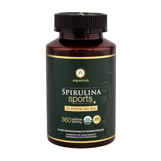 SPIRULINA SPORTS ORGANICA 360 TABLETAS 500MG - AQUASOLAR