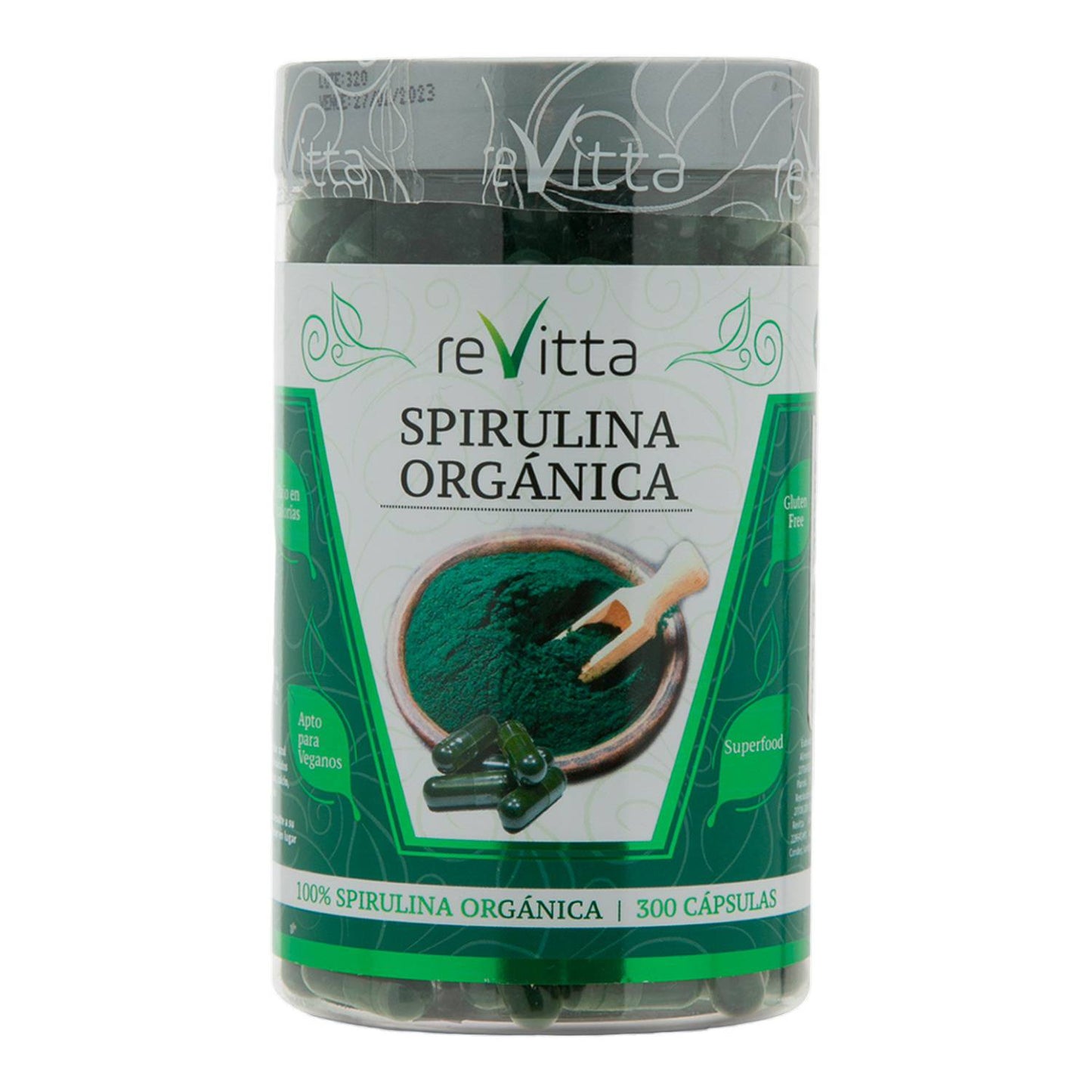 Spirulina Organica 300 Capsulas - Revitta
