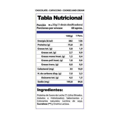 Proteína 100% Whey Pro-Win 2 kg, 60 servicios Winkler Nutrition - vista 9