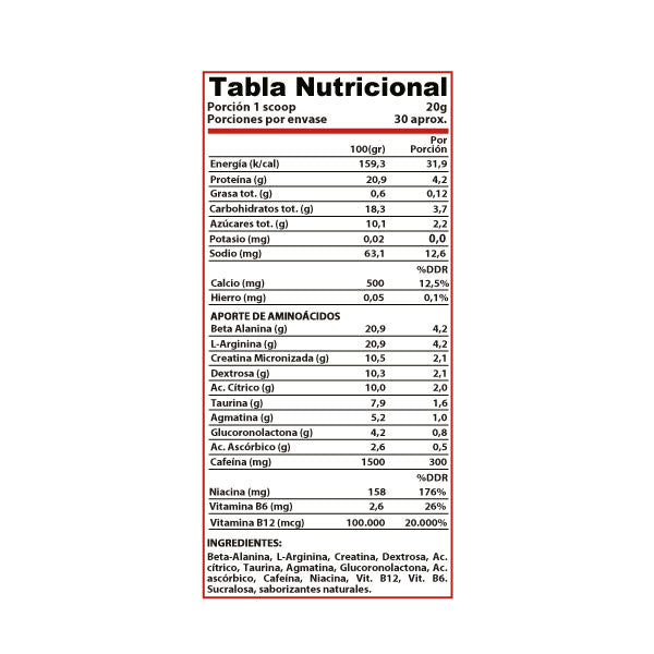 PRE-ENTRENO KREATOR 600GRS 30 SERVICIOS - WINKLER NUTRITION