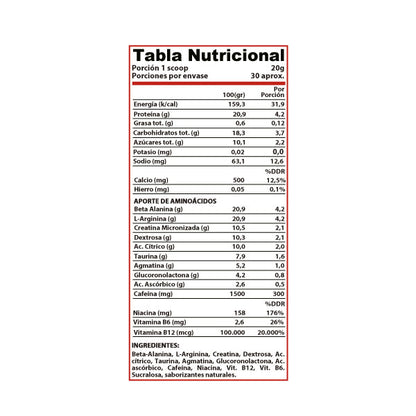 Pre-entreno Kreator 600 g, 30 servicios Winkler Nutrition - vista 2