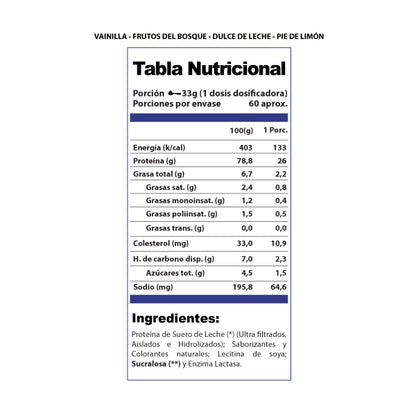 Proteína 100% Whey Pro-Win 2 kg, 60 servicios Winkler Nutrition - vista 10