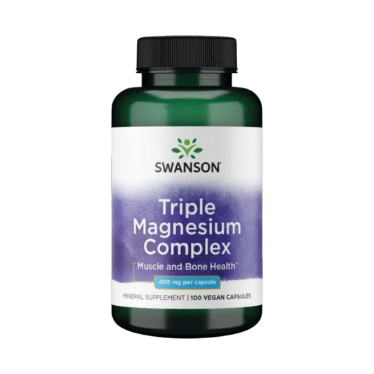 TRIPLE MAGNESIUM COMPLEX 400MG EN CAPSULAS VEGANAS - SWANSON